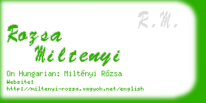 rozsa miltenyi business card